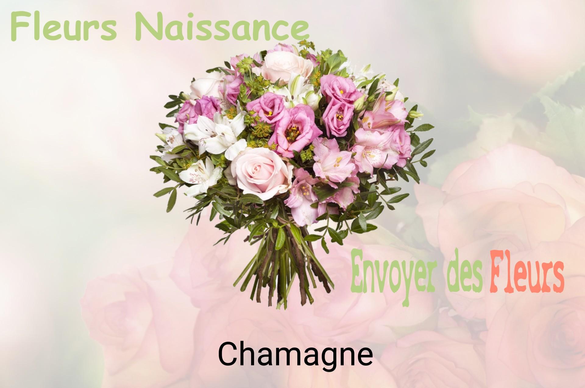 Bouquet de fleurs de naissance livré à Chamagne